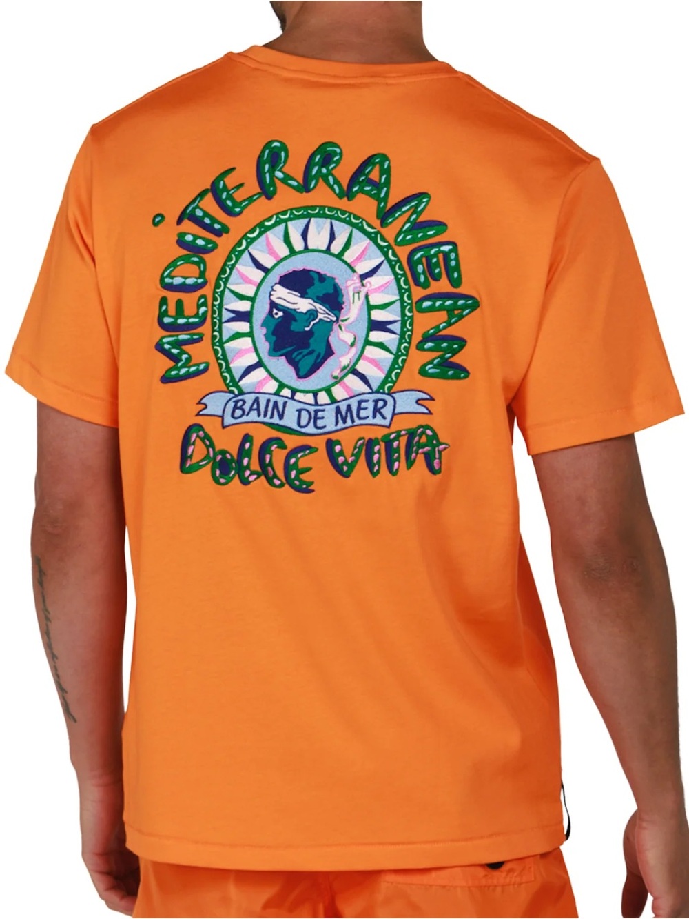 Bain de Mer ALLARD ORANGE | Mens Cotton Oversized T-Shirt MEDITERRANEAN